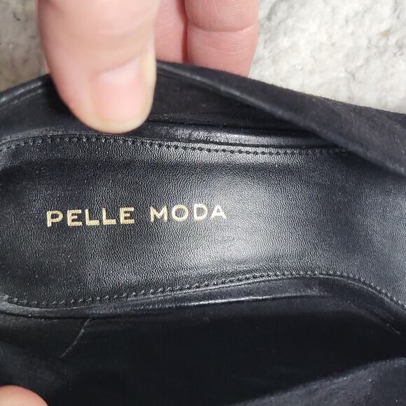 Pelle Moda Black Suede Helena Heels, size 9.5 - Picture 7 of 9